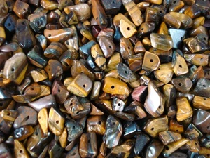 Tiger Eye Loose Drilled Chips 500g (1/2kg) DIY Jewellery Bracelets Necklaces - Bild 1 von 2
