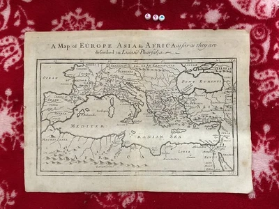 1728 MUITO RARO Mapa Herman Moll, Genuíno, cartografia, GRÉCIA ITÁLIA - Imagem 1 de 4