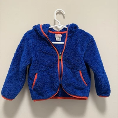 Chaqueta Hanna Andersson Vellón Sherpa Cremallera Talla 85cm Niños 2T Azul Naranja Informal Foto 1 de 3