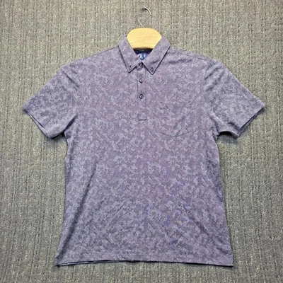 ​7 Diamonds Dance Floor Polo Shirt Mens Large Purple Button Down Collar SMP-1461 - Image 1 of 4