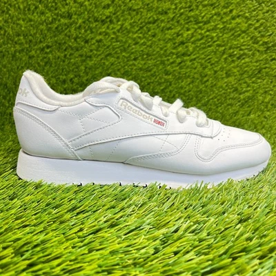 Zapatillas deportivas Reebok clásicas de cuero para mujer talla 8 blancas estilo de vida Foto 1 de 4