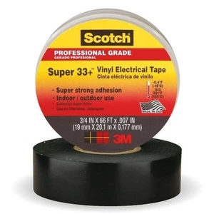 3M Scotch Super 33+ Vinyl Electrical Tape, .75-Inch by 66-Feet, 4-PACK - Picture 1 of 1