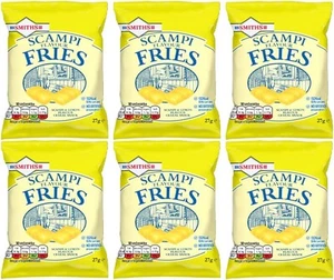 Smiths Scampi & Lemon Fries Crisps Savoury Pub Snack 27g Bag Pack of 6... - Picture 1 of 9
