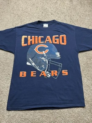 Camisa DE COLECCIÓN Chicago Bears Para Hombre Grande Azul Naranja NFL Fútbol Años 90 Cuello Redondo Foto 1 de 4