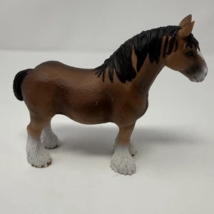 2009 Schleich Brown Clydesdale Horse Standing Stallion 4.5"x5.5" D-73527 - Picture 1 of 9