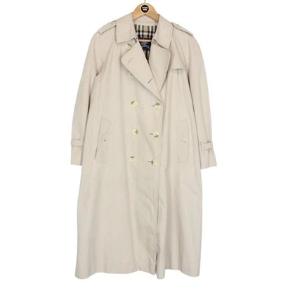 Vintage 90s Burberry Beige Double Breasted Trench Coat - Image 1 of 4