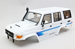 RC 1/10 Truck Body TOYOTA LAND CRUISER LC76 RESCUER 4-Door Finished 324MM WHITE - Picture 1 of 24