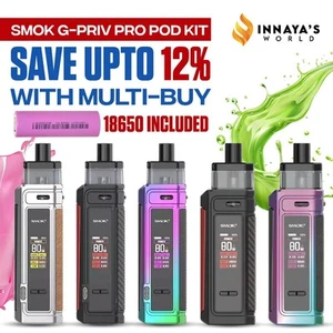 Smok G-PRIV Pro Pod Kit 80W Mod Vape Pen Kit E Cig 2ml Pod With 3000mAh Battery - Picture 1 of 15