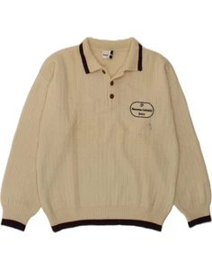 NAZARENO GABRIELLI Herren Polokragen Pullover Pulli XL Beige Wolle CO04 - Bild 1 von 4