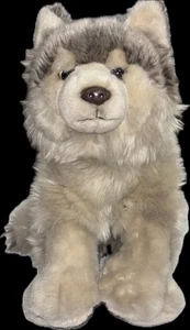 RARE GANZ WEBKINZ Signature Timber Wolf Husky Plush Stuffed Animal WKS1008 AB - Picture 1 of 4
