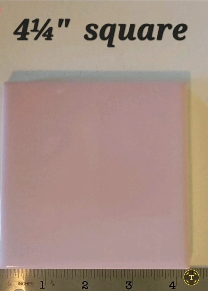 Vintage Romany Spartan  4-1/4" Square Coral Shell Pink Ceramic Tile 100s Avail. - Image 1 of 1