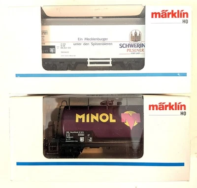 Marklin Märklin 4418 4443 HO Juego de 2 coches Schweriner Minol - Nuevo en caja - Envío gratuito Foto 1 de 4