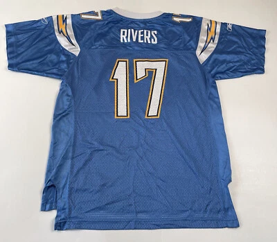 Camiseta de fútbol americano Reebok Phillip Rivers #17 San Diego Chargers NFL juvenil talla XL Foto 1 de 4