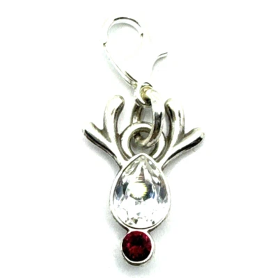 Brighton Reindeer Rocks Cristales Navidad Vacaciones Plata Dije a Presión Nuevo sin Etiquetas Foto 1 de 4