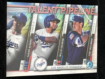 🔥2017 Bowman Chrome Talent Pipeline Refractors #TP-LAD Los Angeles Dodgers🔥 - Image 1 of 2