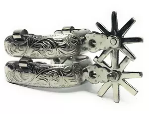 MEXICAN CHARRO SPURS. ESPUELAS CHARRAS. CHARRERIA. CHARRO SADDLE HORSE GEAR - Picture 1 of 3