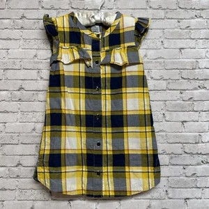 Vestido Carter's Talla 3T Amarillo Azul A Cuadros Botones Volantes - Imagen 1 de 11