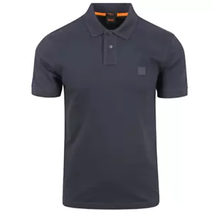 HUGO BOSS Mens Passenger Polo Shirt Slim Fit Short Sleeve Cotton Top Navy - Picture 1 of 3