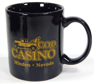 Vintage C.O.D. GARAGE CASINO MINDEN NEVADA KERAMIKTASSE NEVADA GAMING WERBUNG - Bild 1 von 7