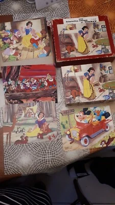 Anciens cubes blanche neige et mickey - Photo 1/3