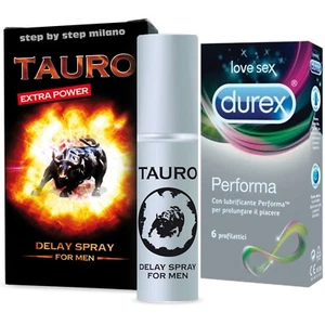 Tauro Extra Power Verzögerungsspray + 6 Durex Performa Verzögerer Kondome - Bild 1 von 1