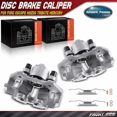Pair Front Side Brake Calipers for Ford Escape 2005-2009 Mazda Tribute Mercury - Image 1 of 4