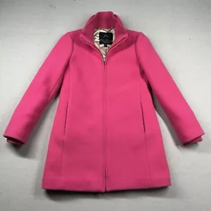 J. Crew Mantel Damen 0P Petite Nello Gori italienisches Stadiontuch Wollmischung rosa - Bild 1 von 11