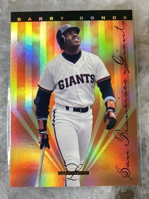 1995 Leaf Limited GOLD FOIL PRISM #4 Barry Bonds Baseball Card! Giants - Image 1 of 2
