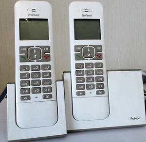 Profoon PDX-8420 WT/TE DECT Draadloze telefoons - 2 Handposten GAP compatible - - Photo 1/2