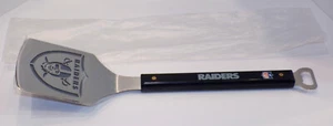 Las Vegas RAIDERS Long Grill Spatula w/ Bottle Opener BRAND NEW Sportula OAKLAND - Picture 1 of 8