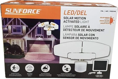 Luz de seguridad activada por movimiento Sunforce LED con energía solar 1500 lúmenes con panel Foto 1 de 3