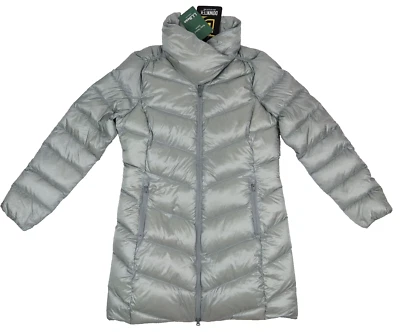 NEW! L.L. Bean Women's Ultralight 850 Down Coat Silver Gray Size SMALL - Image 1 of 4
