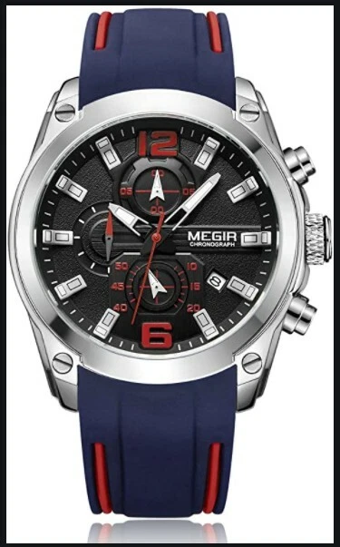 Reloj Hombre Reloj De Hombre Estilo Deportivo Goma Silicona Relojes Cronógrafo  Foto 1 de 1