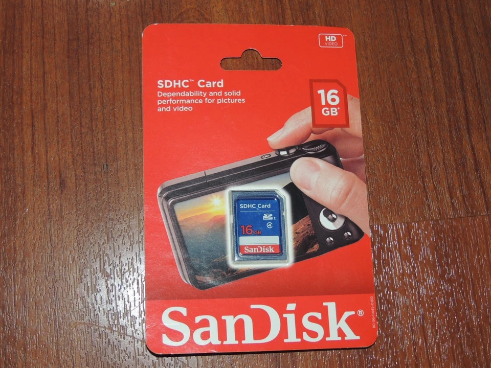 New - OEM Genuine SanDisk 16GB SDHC I Memory Card - Class 4 - SDSDB-016-GAW46 - Image 1 of 1