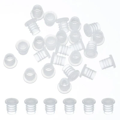50 piezas tapones de plástico para sal y pimienta de 7 mm/0,28" de repuesto transparente Foto 1 de 4