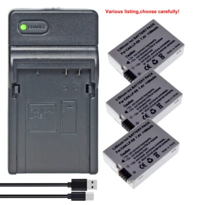 LP-E8 LC-E8 Battery or Charger for Canon Eos Rebel T2i T3i T4i T5i Kiss X4 550D - Image 1 of 4