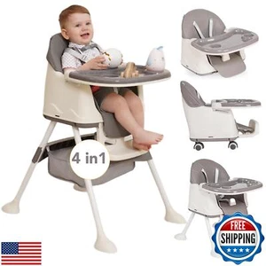 4-in-1 Honey Baby High Chair - Convertible Baby Highchair, Dining Seat and To - Picture 1 of 5