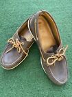 Mens, Sperry Top-Sider boat shoes,size 9.5, brown leather Excellent Condition.