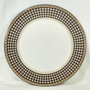 Royal Doulton Provence Dinner Plate Noir Plaid 1289 Fine China 2001 - Picture 1 of 6