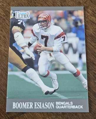 1991 Fleer Ultra Football Boomer Esiason #15 - Cincinnati Bengals - Image 1 of 2