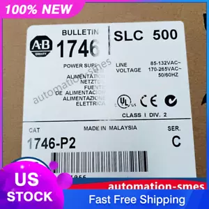 New Factory Sealed AB 1746-P2 SER C SLC 500 Chassis Power Supply PLC 1746P2 - Picture 1 of 4