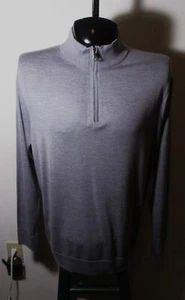 Men's BROOKS BROTHERS Gray 100% Merino Wool 1/2 Zip Sweater Size XL NWOT - Bild 1 von 6