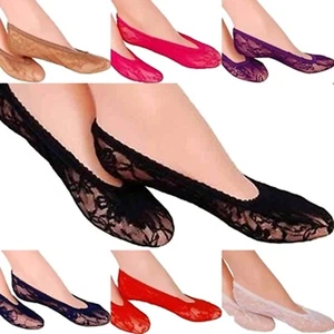 SÜßE luftige Ballerina Füßlinge aus Spitze ALLE FARBEN Söckchen geblümt EU - Bild 1 von 11