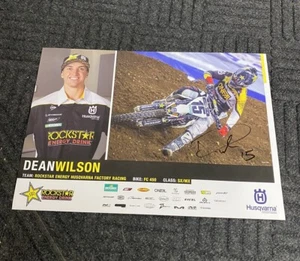 Dean Wilson #15 signiertes Husqvarna Racing Poster VERSAND GEROLLT IN ROHR - Bild 1 von 8