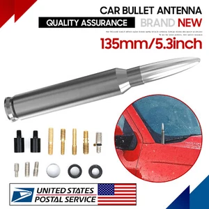 Bullet Style 5.3" Cal Short Silver Antenna Mast  for AUDI TT 2001-2015 - Picture 1 of 12