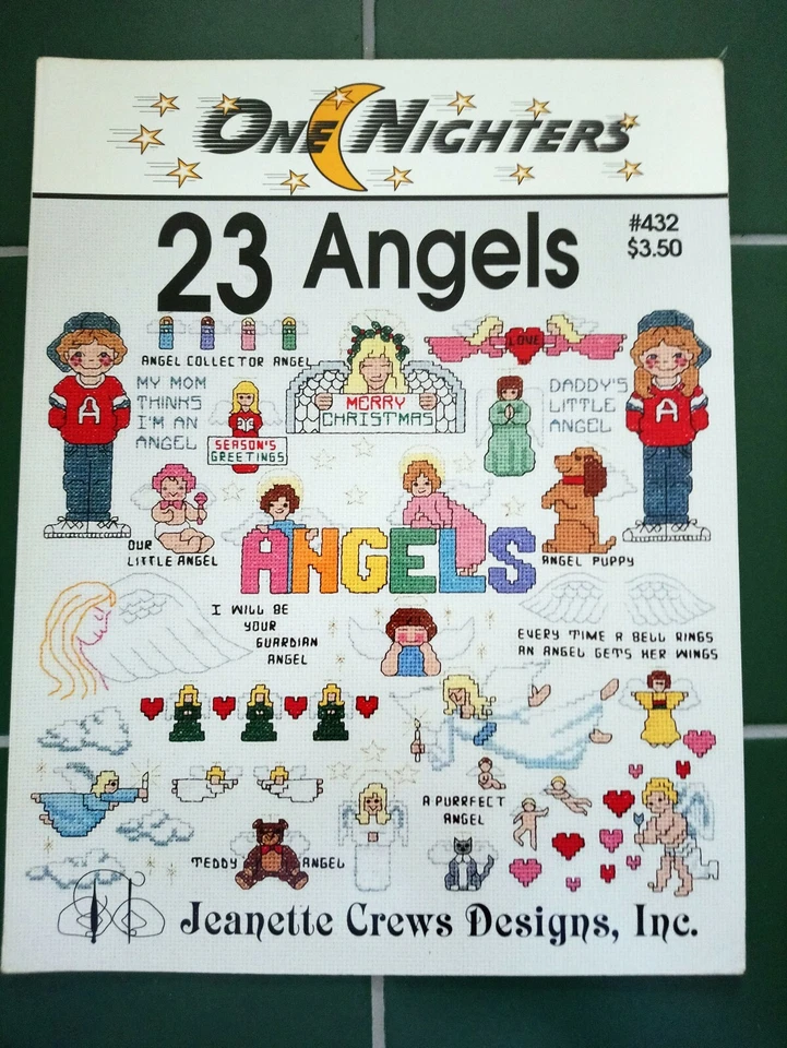 JEANETTE CREWS DESIGNS 23 ANGELS CROSS STITCH BOOKLET CHART PATTERNS - Image 1 of 1