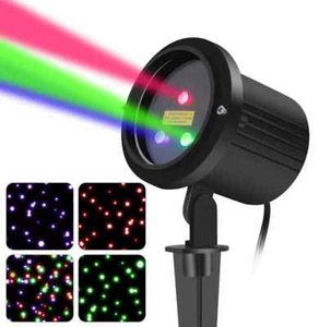 Laser Projector Lights for Home & Garden - Red, Blue & Green Christmas Star Show - Picture 1 of 8