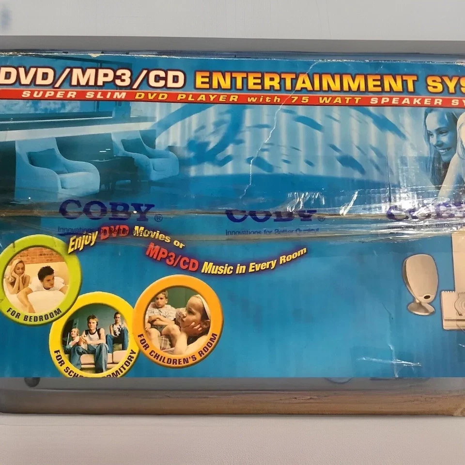 Entertainment System COBY DVD417 Dvd/Mp3/CD COBY DVD-417 Super Slim Speaker w/RC - Image 1 of 4