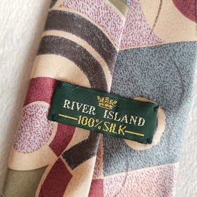 Vintage River Island 100% Silk Tie - Image 1 of 4