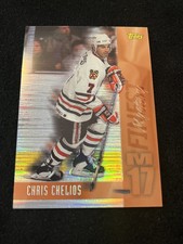 1998-99 Topps Mystery Finest Bronze REFRACTOR Chris Chelios Blackhawks